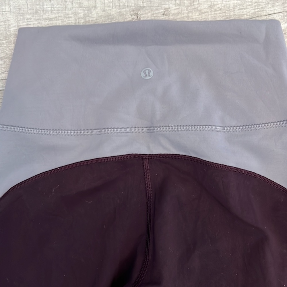 lululemon athletica Gray and Purple Leggings